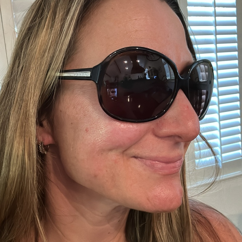 Authentic Prada Large Round Large Oval Sunglasses - image 2